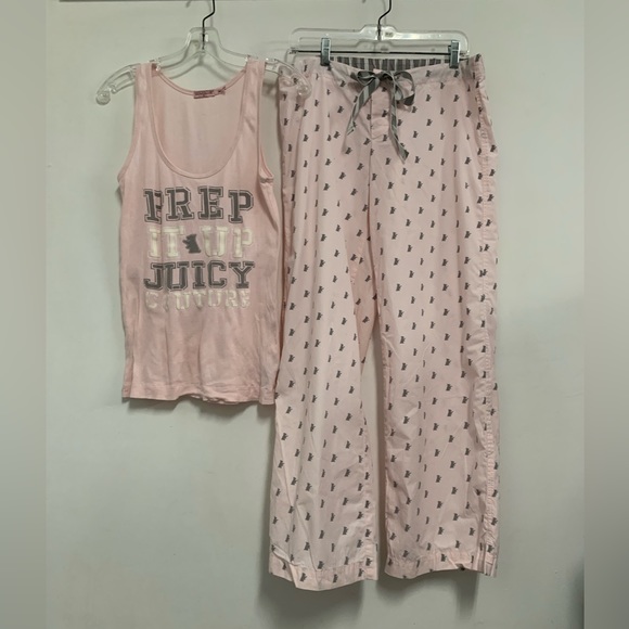 Juicy Couture Scotty Print Pyjama Pants with matching ribbed tank - Picture 2 of 7